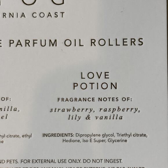 Sand + Fog Eau de Parfum Secret Flame Vanilla Sugar Love Potion Oil Roller Set - Picture 6 of 6